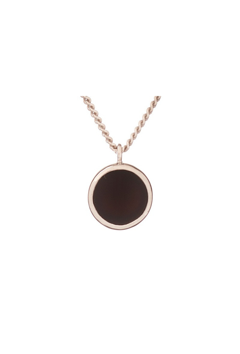 Grossiste OPALOOK FRANCE - Collier avec onyx noir, en argent rhodié 925, 42 + 3 cm - CJF-CL063