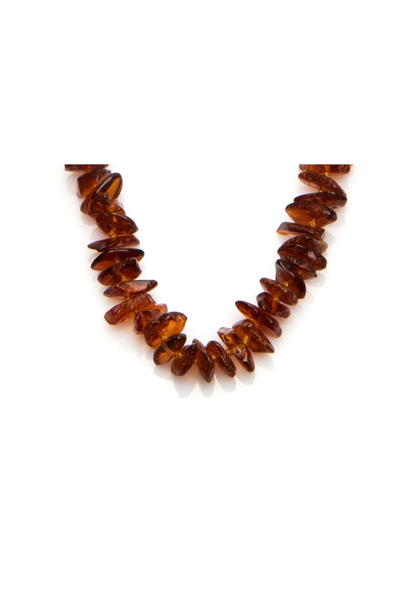 Grossiste OPALOOK FRANCE - Collier ambre cognac naturel de la baltique chips, 60 cm - NB35