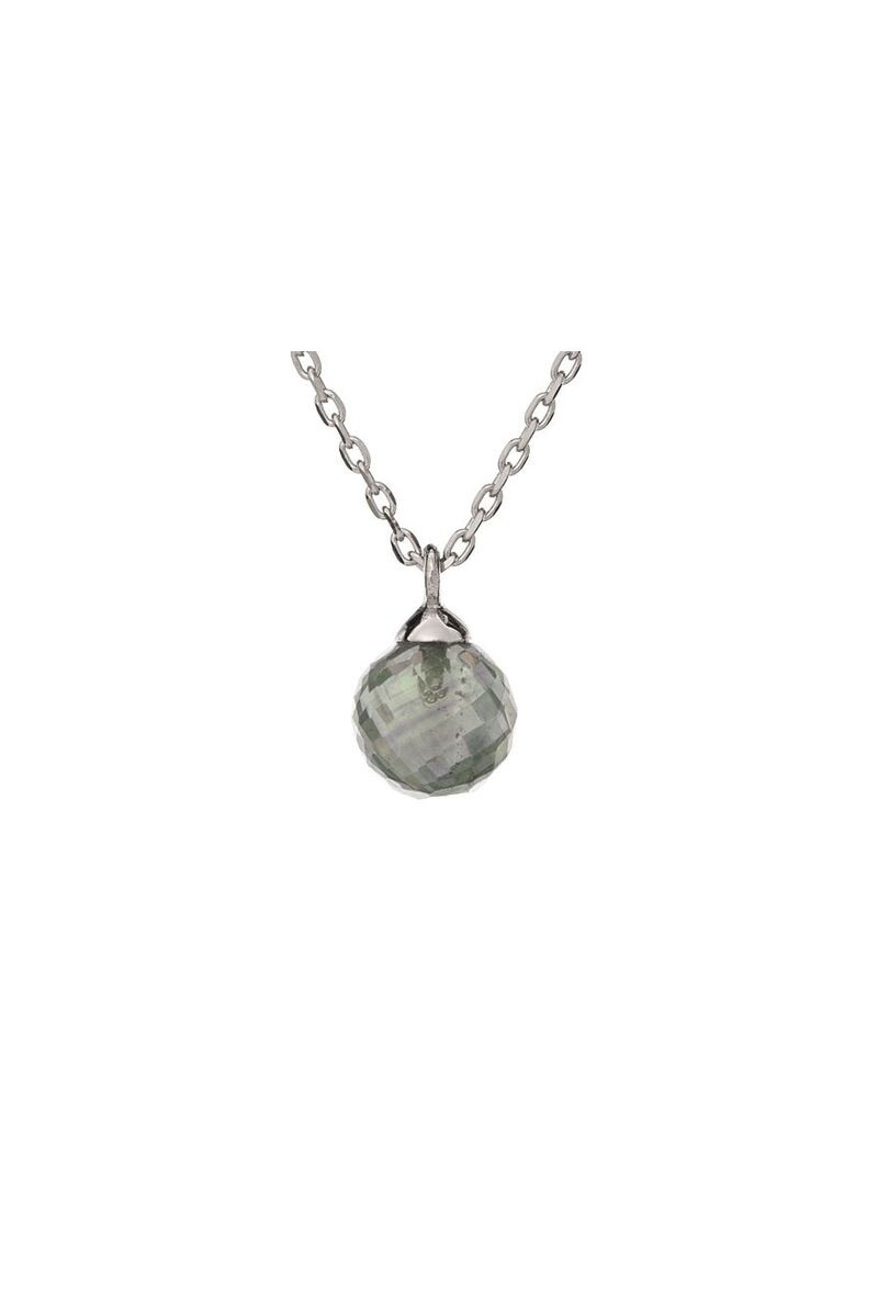 Grossiste OPALOOK FRANCE - Collier aventurine verte, argent 925, longueur 42 + 3 cm - CJF-CL006