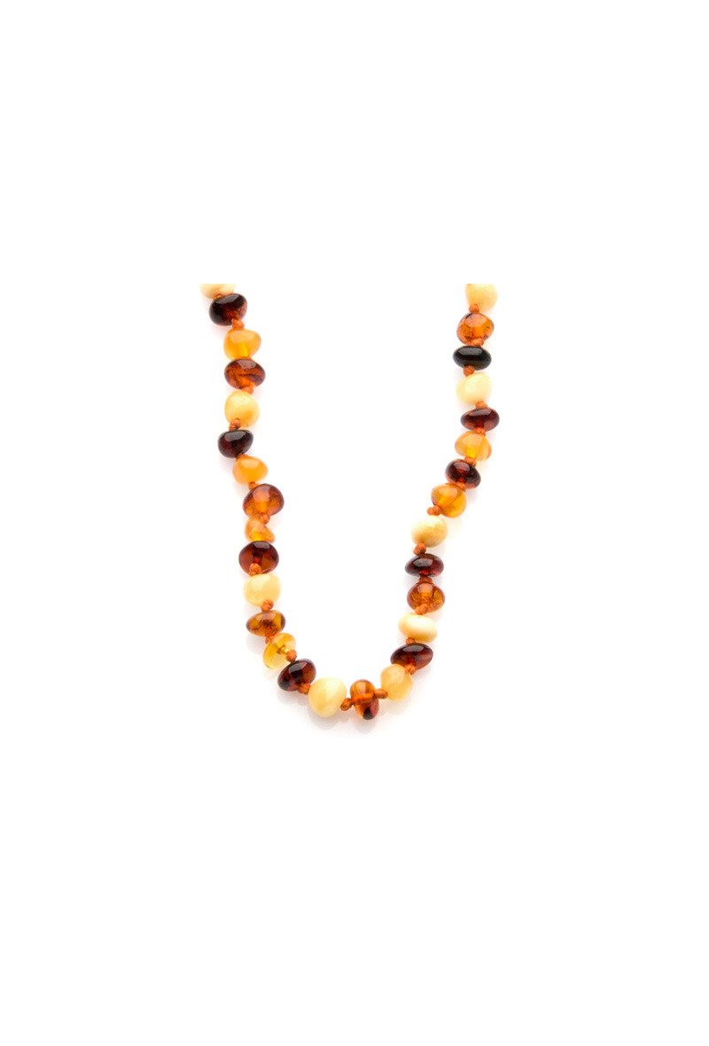 Grossiste OPALOOK FRANCE - Collier ambre multicolore naturel de la baltique, 45 cm - KMBNMIX105