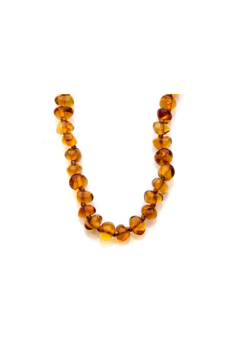 Grossiste OPALOOK FRANCE - Collier ambre cognac naturel de la baltique, longueur 45 cm - KMBNC107