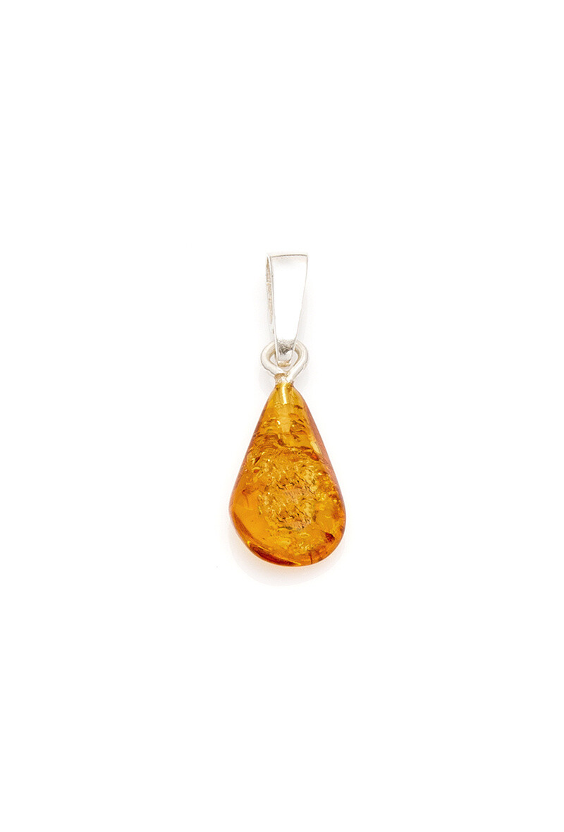 Wholesaler OPALOOK FRANCE - Pendant with Amber Cognac, 925 silver, from 1 to 1.7+0.7 cm - AKWW01B