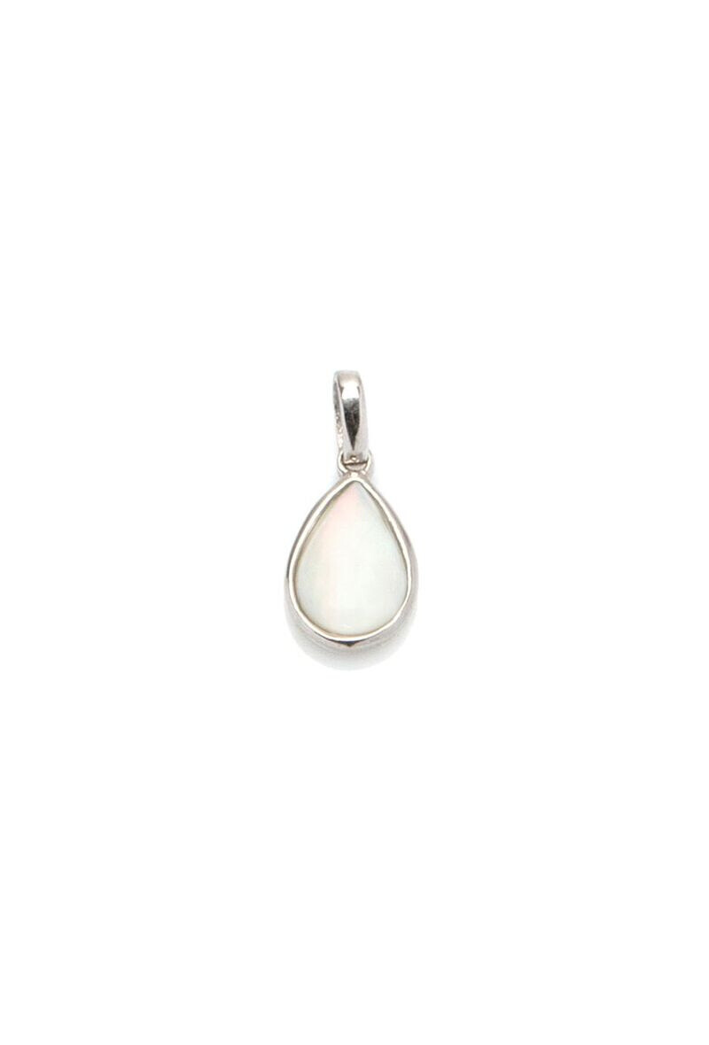 Wholesaler OPALOOK FRANCE - Pendant with natural white opal drop, 925 silver - 04108POZ