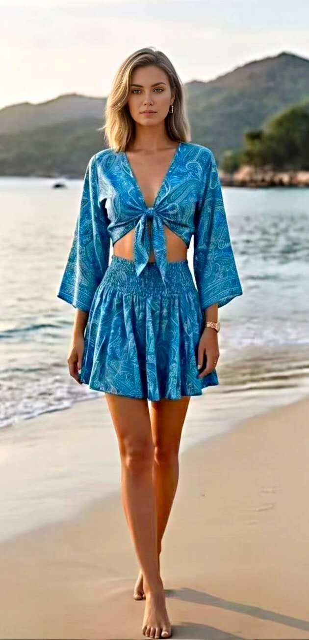 Wholesaler OPTIMUM FASHION - SET WITH MINI SKIRT AND shawl