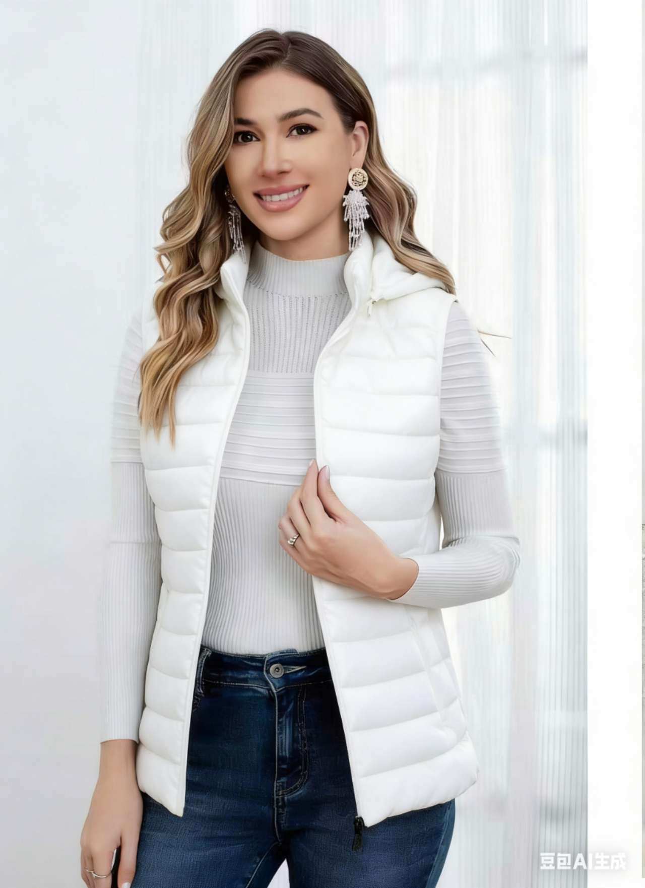 Grossista OPTIMUM FASHION - Gilet senza maniche con cappuccio removibile