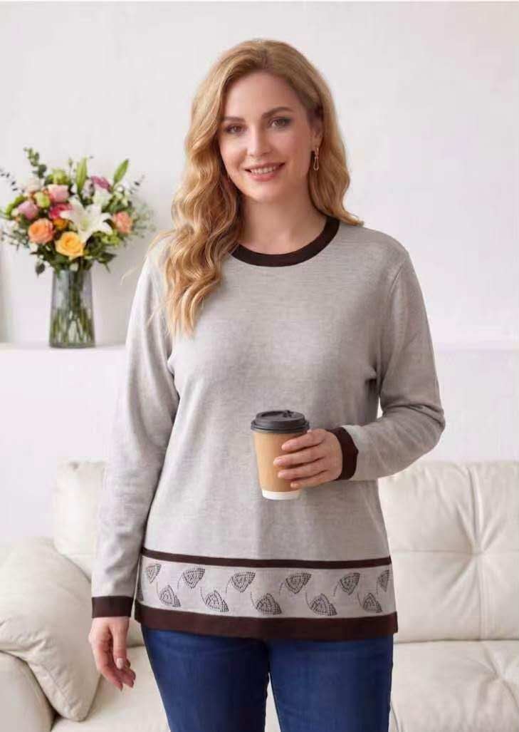Wholesaler OPTIMUM FASHION - Crew neck jacquard sweater