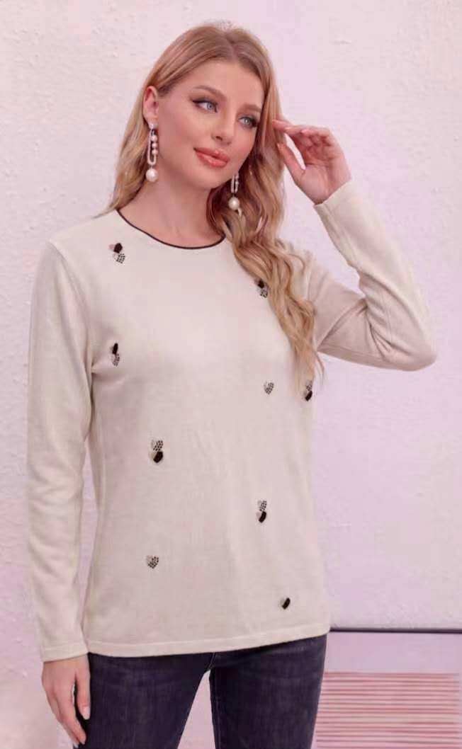 Wholesaler OPTIMUM FASHION - Crew neck jacquard sweater