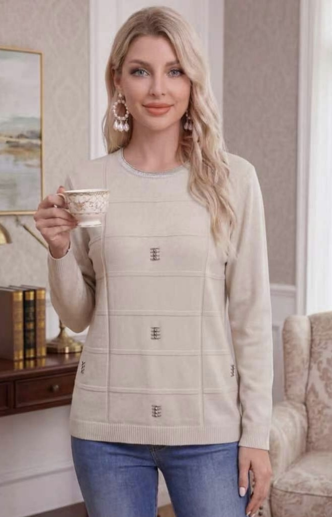 Wholesaler OPTIMUM FASHION - Crew neck jacquard sweater