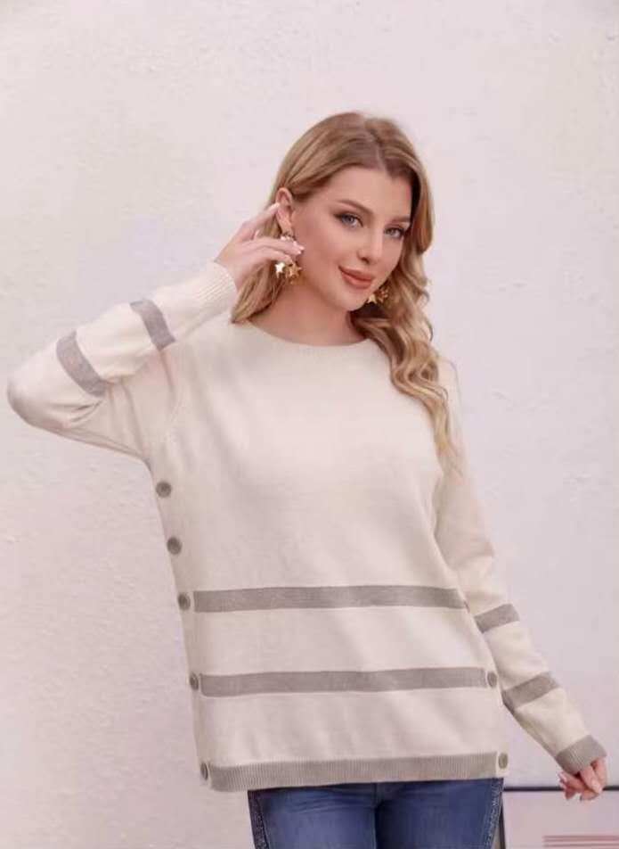Wholesaler OPTIMUM FASHION - Crew neck jacquard sweater