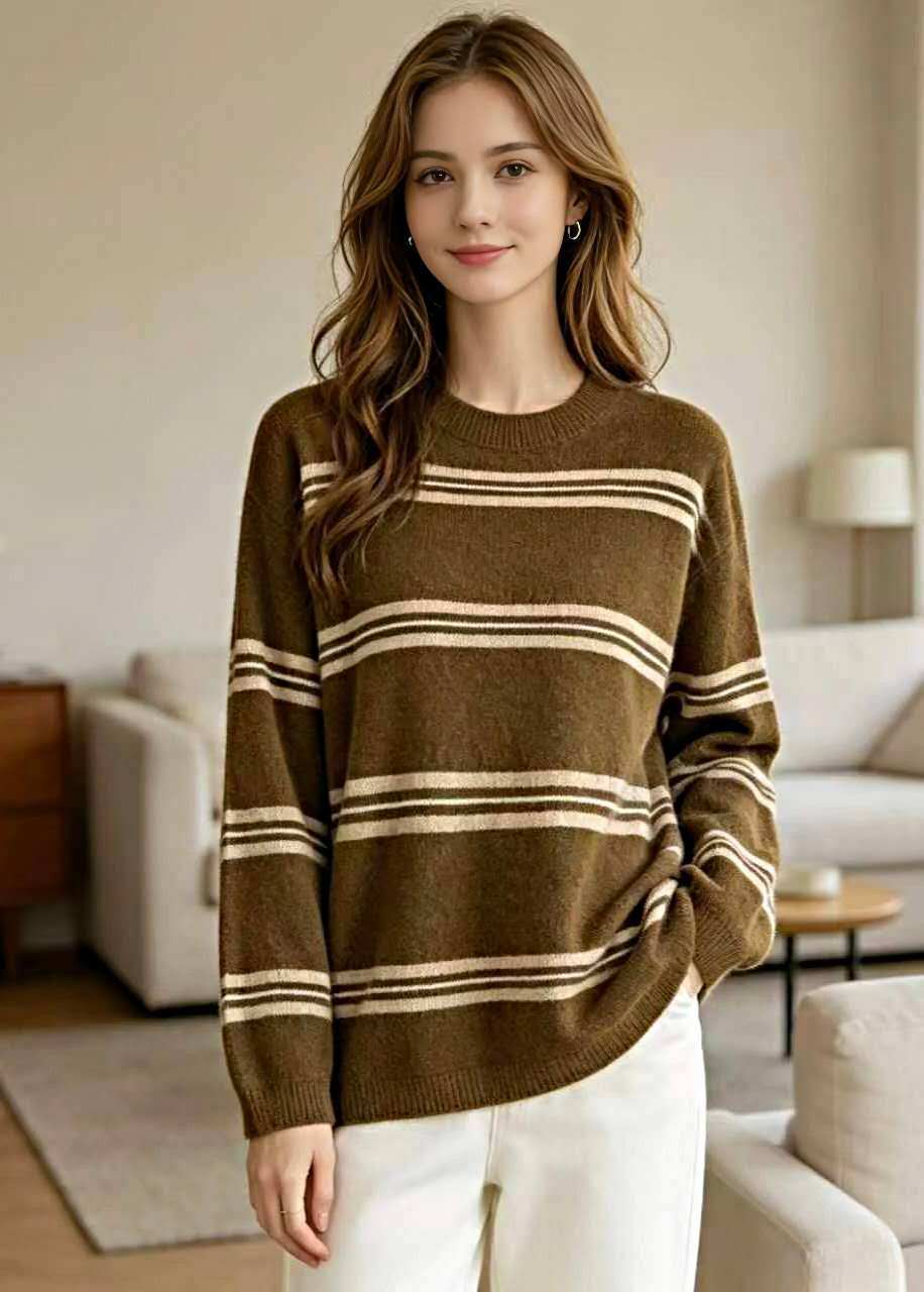 Wholesaler OPTIMUM FASHION - Striped crew neck sweater