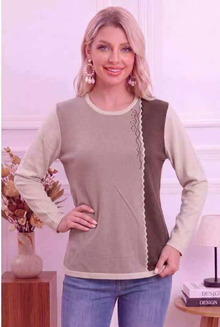 Wholesaler OPTIMUM FASHION - Crew neck jacquard sweater