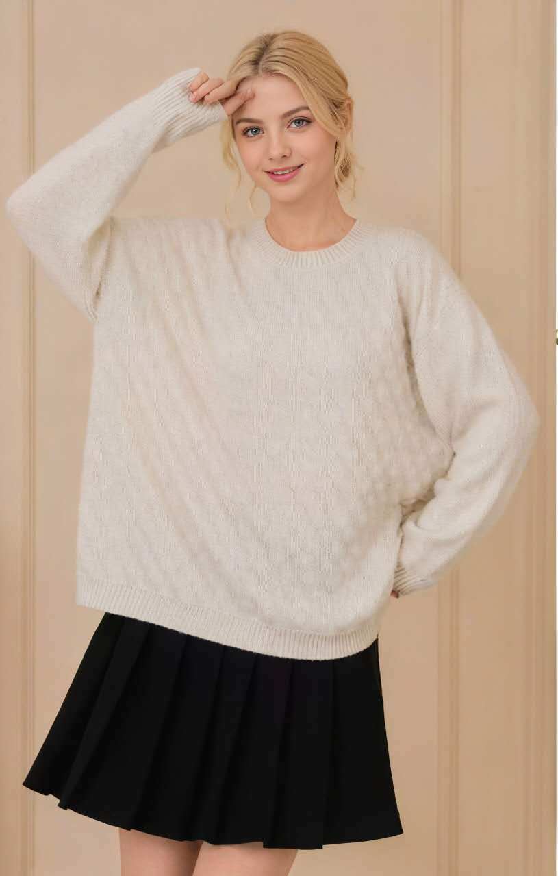 Wholesaler OPTIMUM FASHION - Diamond-patterned sequin sweater