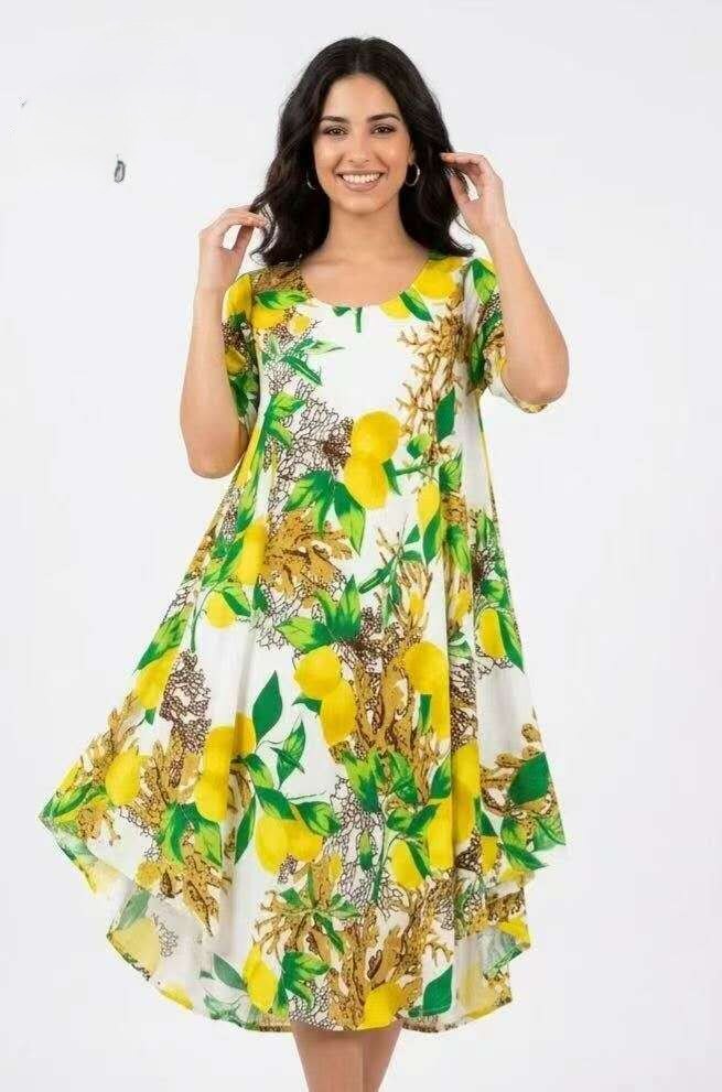 Wholesaler OPTIMUM FASHION - LEMON PRINT DRESSES