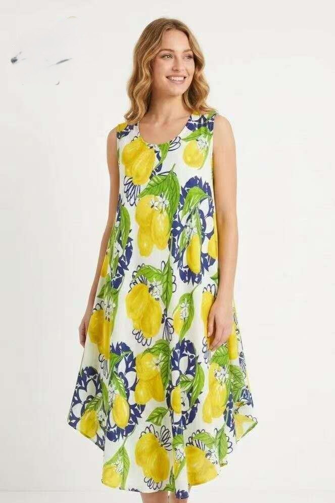 Wholesaler OPTIMUM FASHION - LEMON PRINT DRESSES