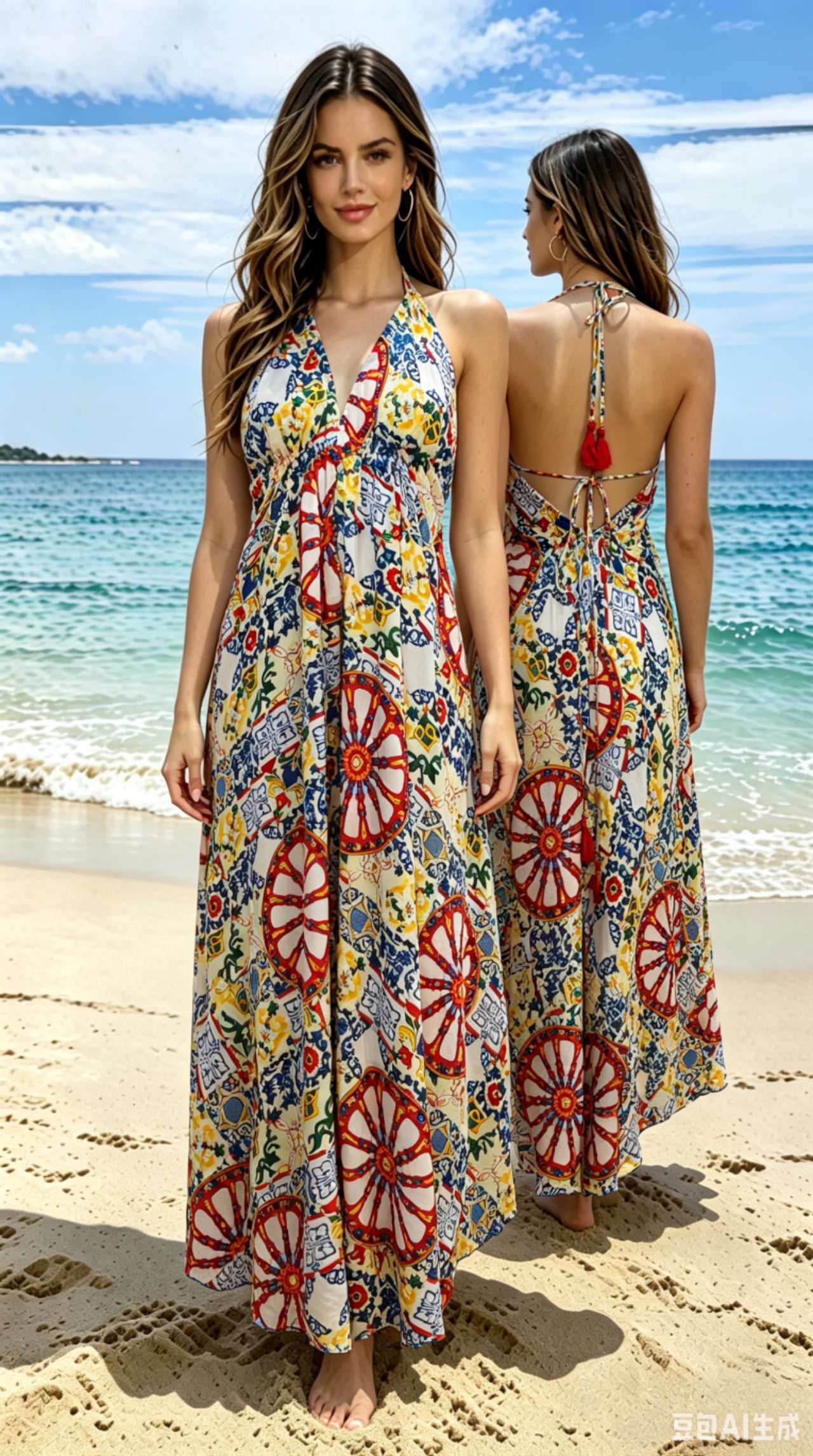 Wholesaler OPTIMUM FASHION - Dress with vintage print