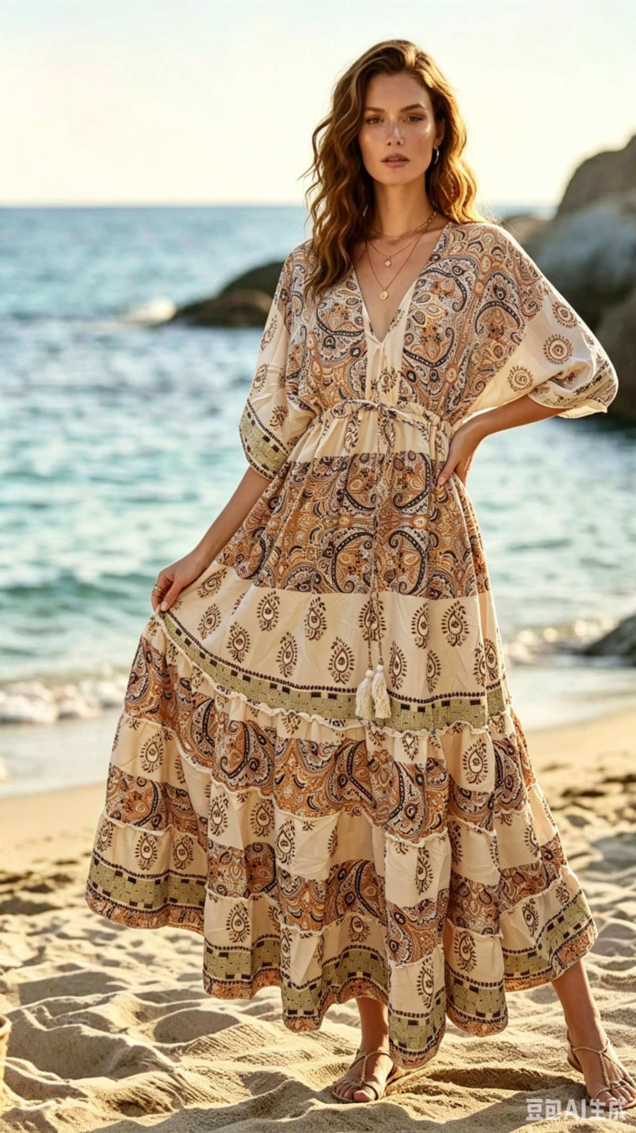 Wholesaler OPTIMUM FASHION - Dress with vintage print