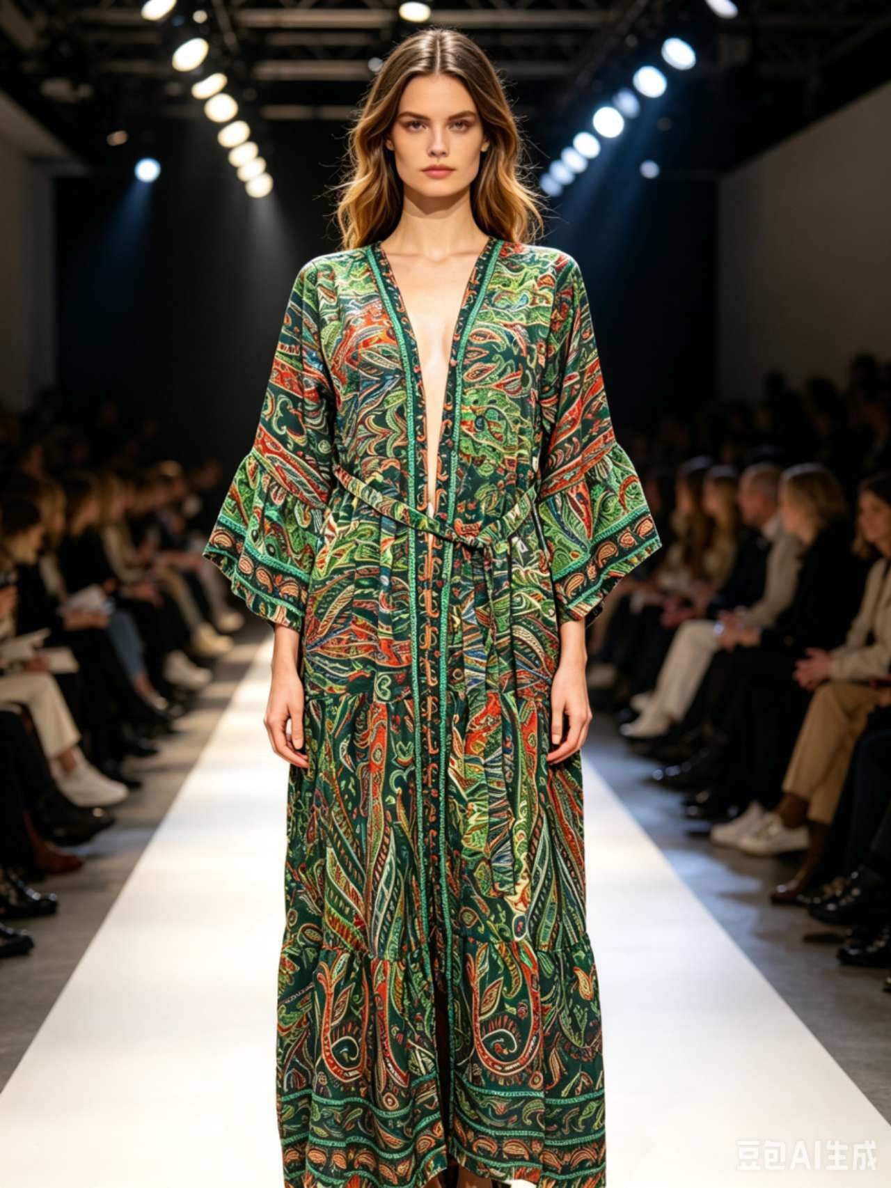 Mayorista OPTIMUM FASHION - Vestido camisero con estampado vintage