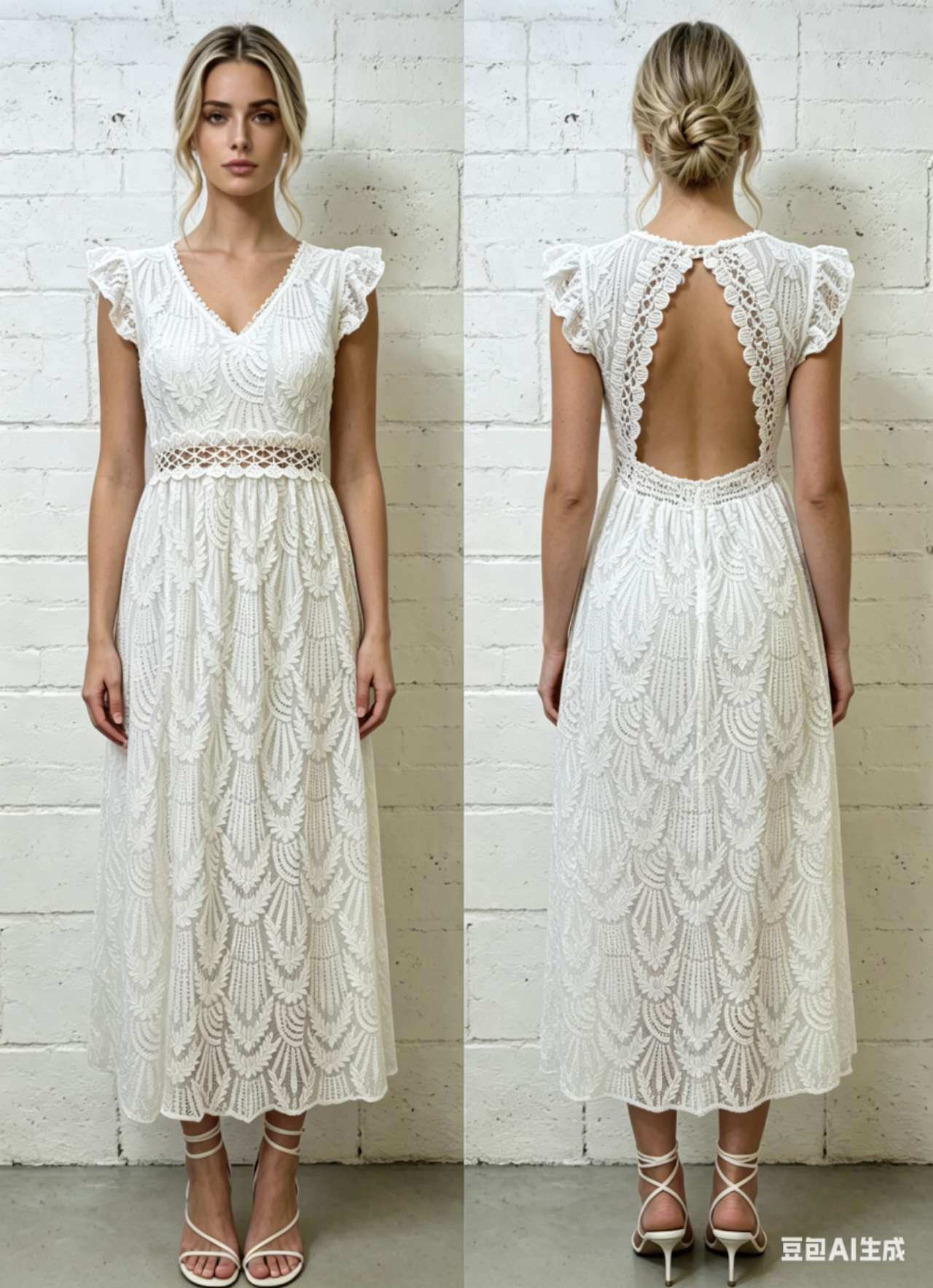 Wholesaler OPTIMUM FASHION - Retro lace slip dress