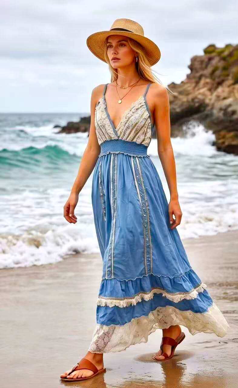 Mayorista OPTIMUM FASHION - Vestido vintage bordado
