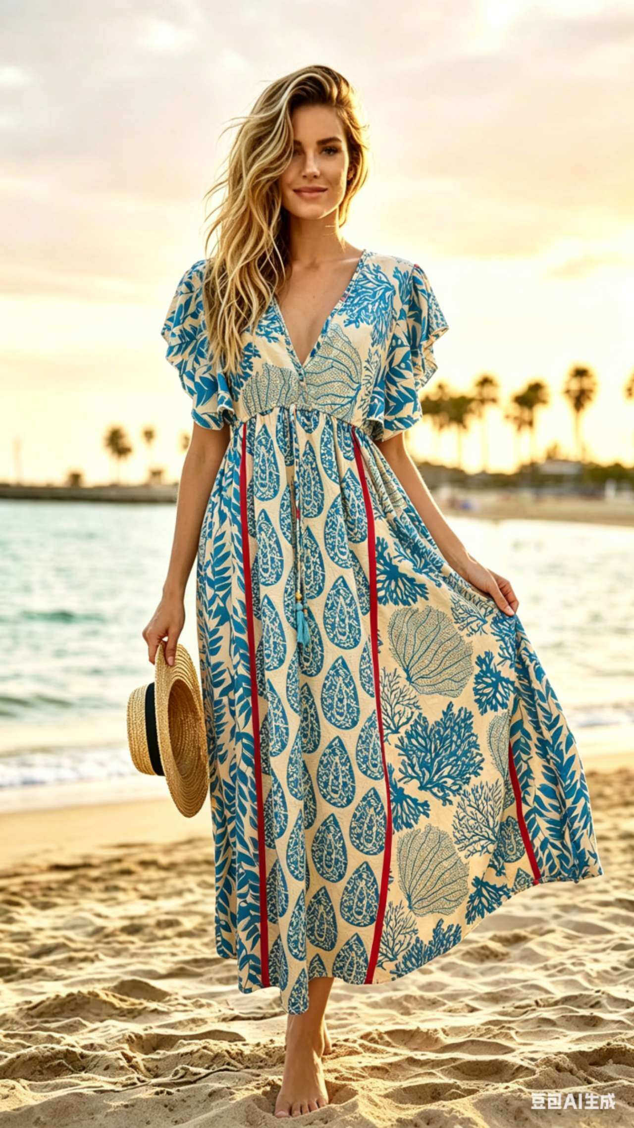Mayorista OPTIMUM FASHION - Vestido con estampado vintage
