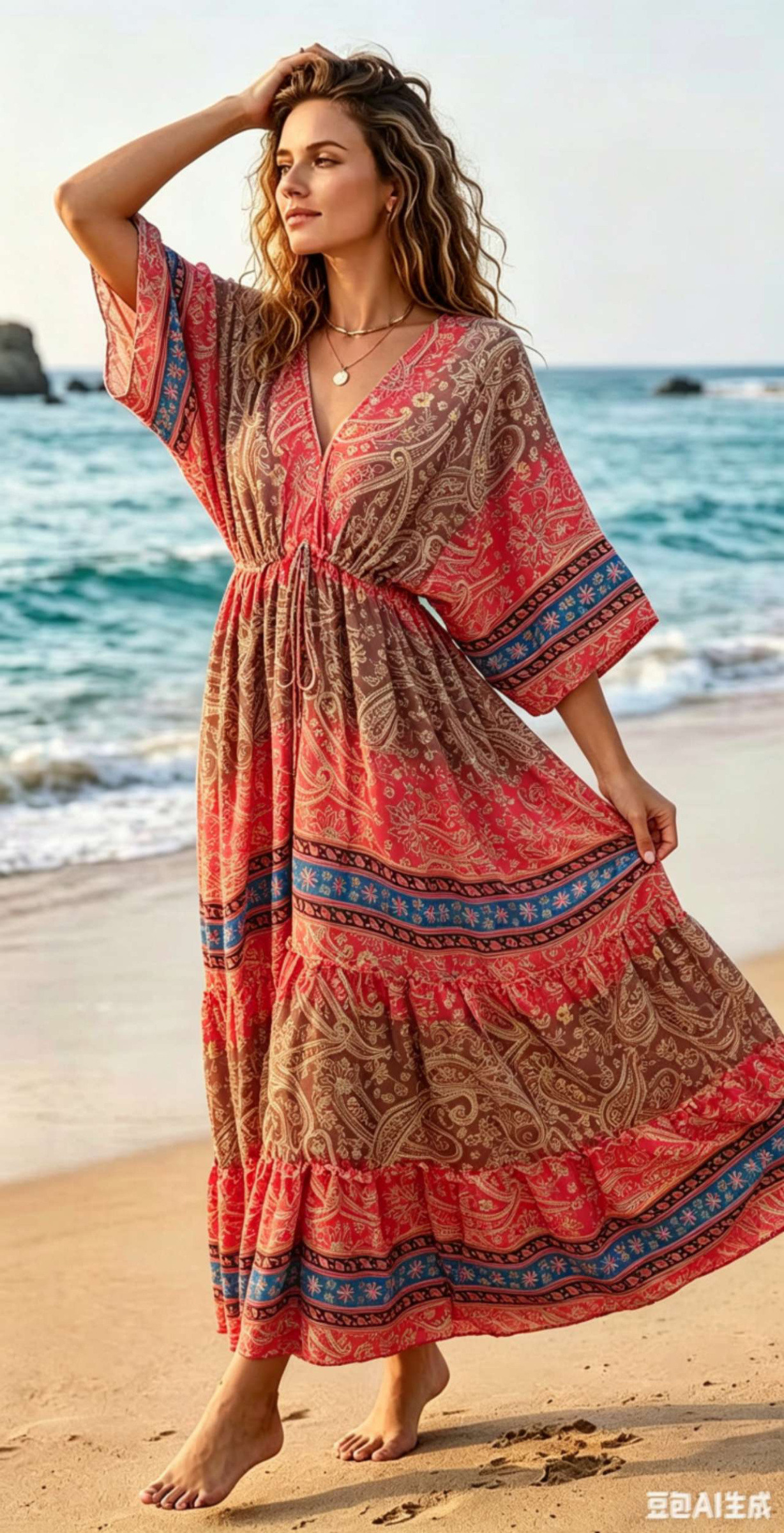 Wholesaler OPTIMUM FASHION - Dress with vintage print