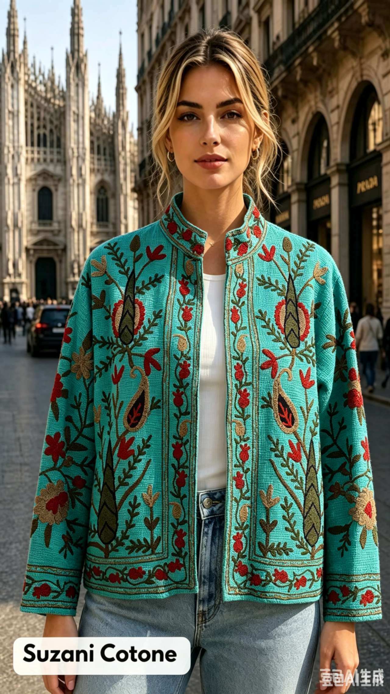 Grossista OPTIMUM FASHION - GIACCA SUZANI RICAMATA IN COTONE