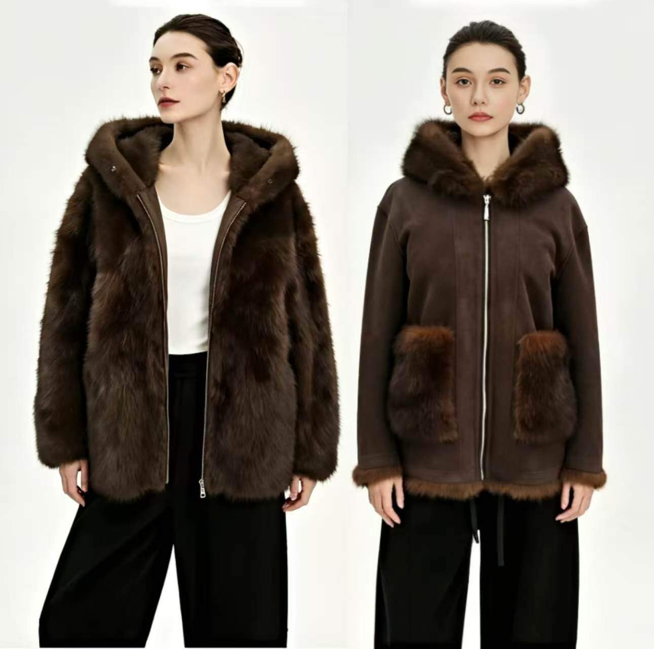Wholesaler OPTIMUM FASHION - Reversible shearling jacket