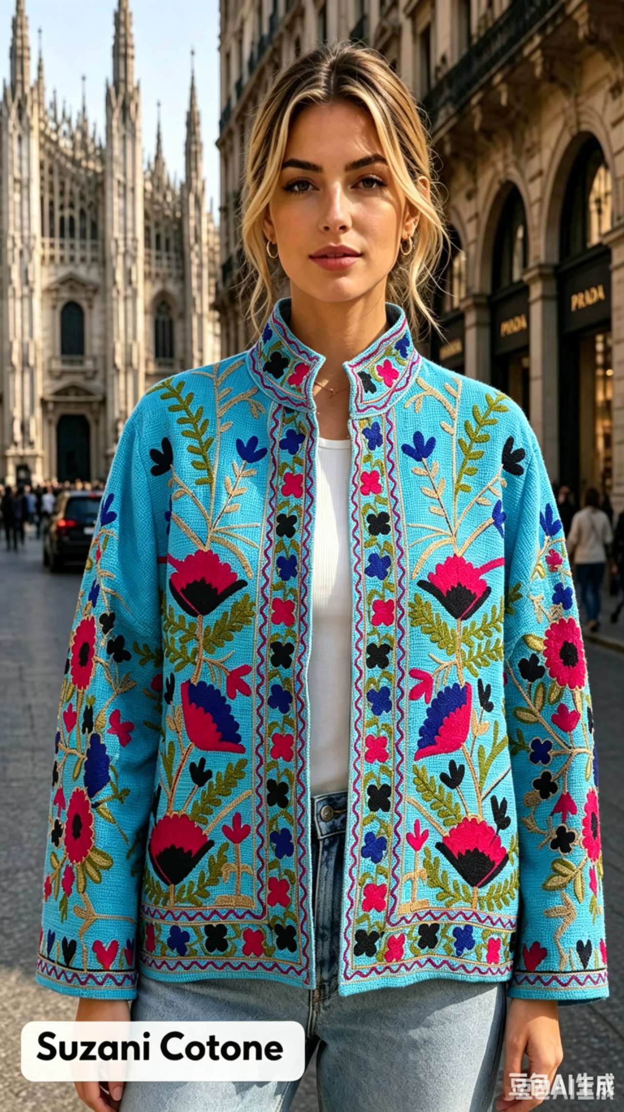 Grossista OPTIMUM FASHION - GIACCA SUZANI RICAMATA IN COTONE