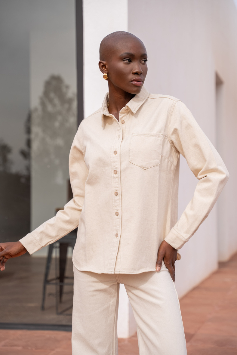 Großhändler ORAIJE PARIS - Celia-Hemd aus Jeansstoff