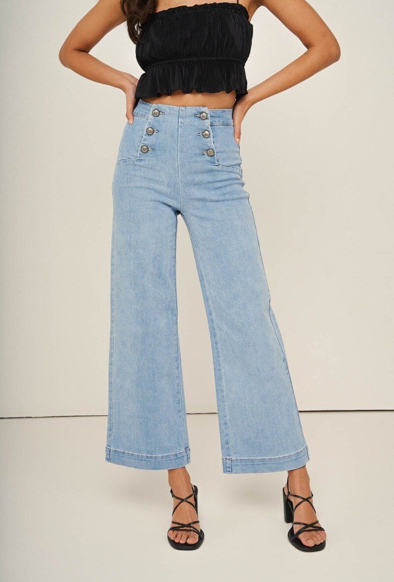 Weite Jeans - Hellblau - 2 - Großformat