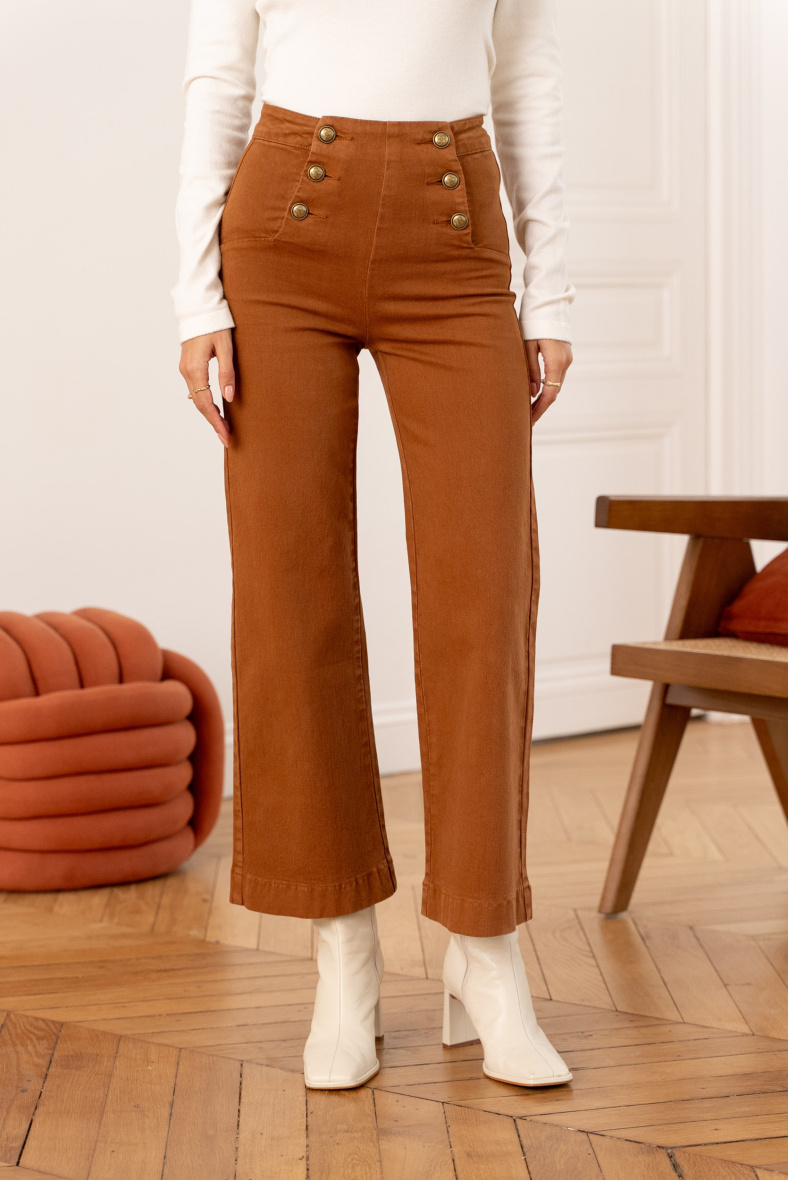 Weite Jeans - Kamel - 2 - Großformat