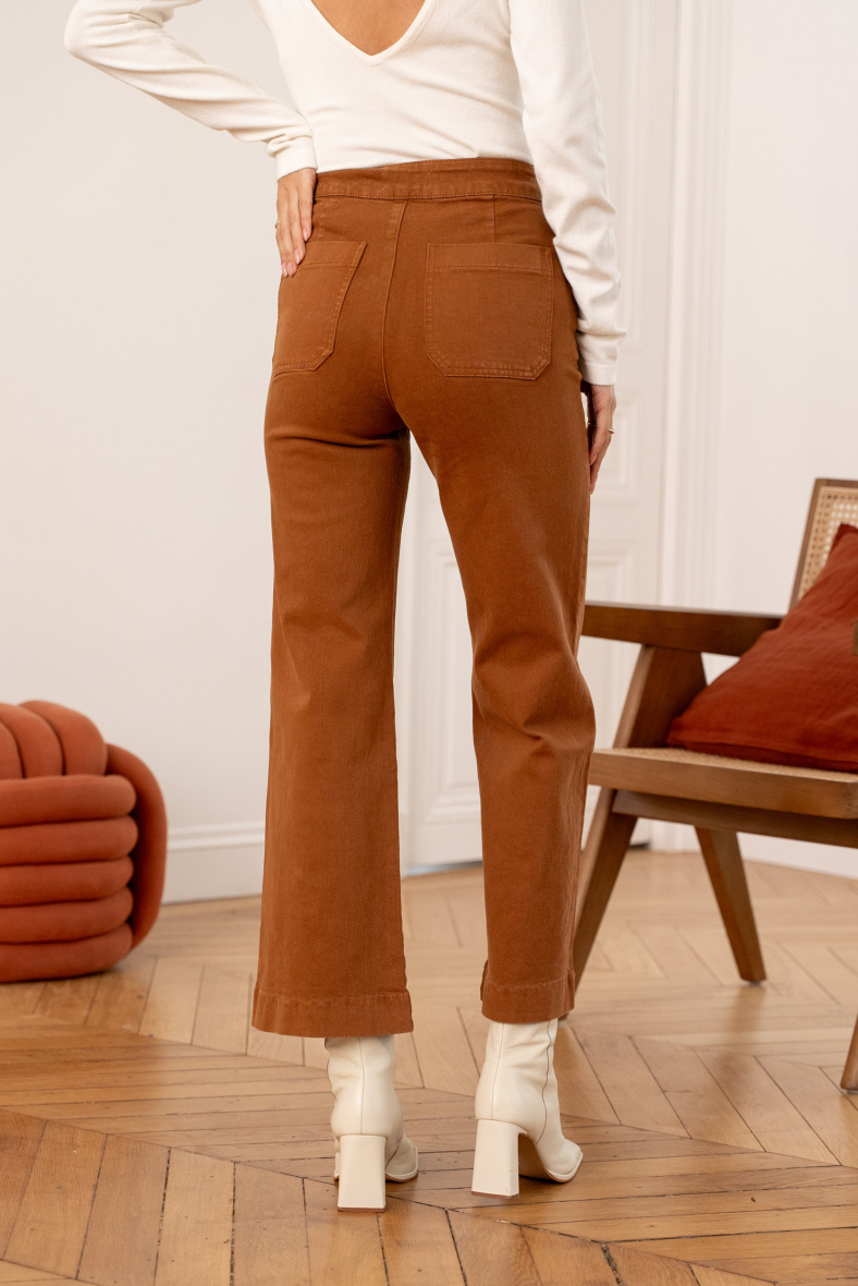Weite Jeans - Kamel - 5 - Großformat