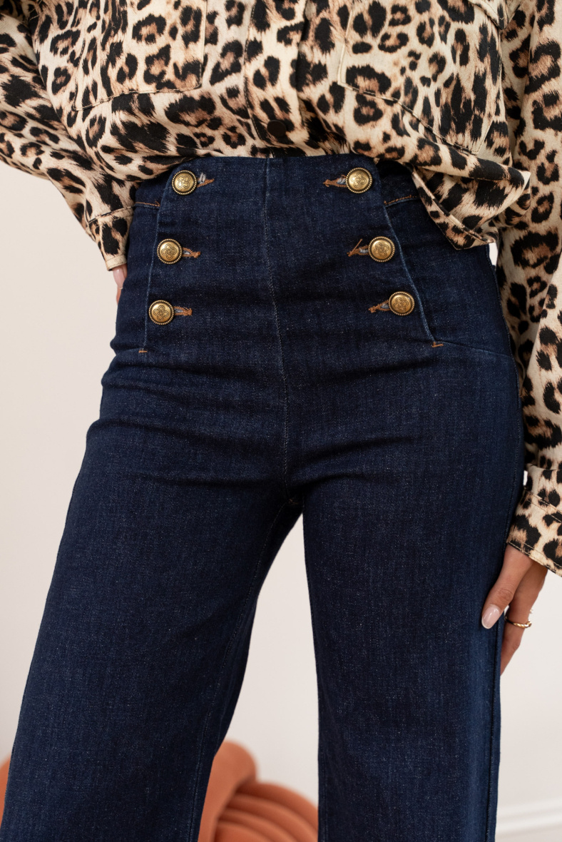 Weite Jeans - Marineblau - 3 - Großformat