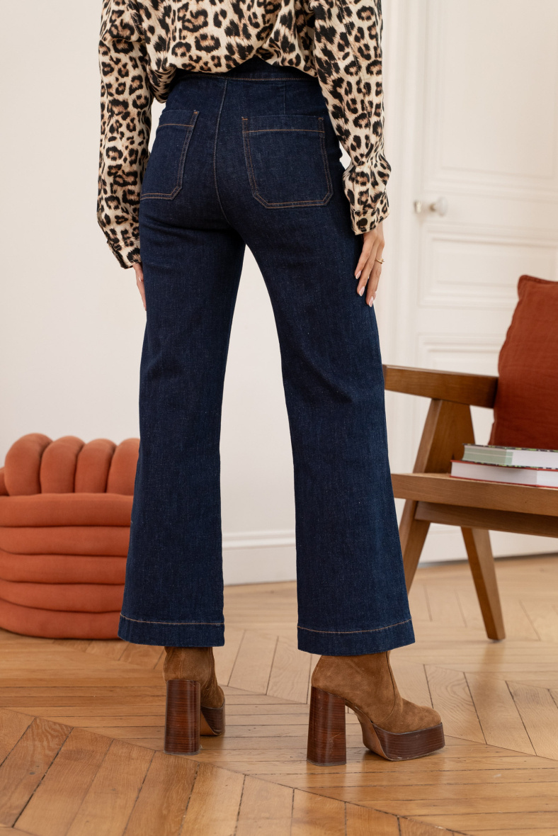 Weite Jeans - Marineblau - 4 - Großformat