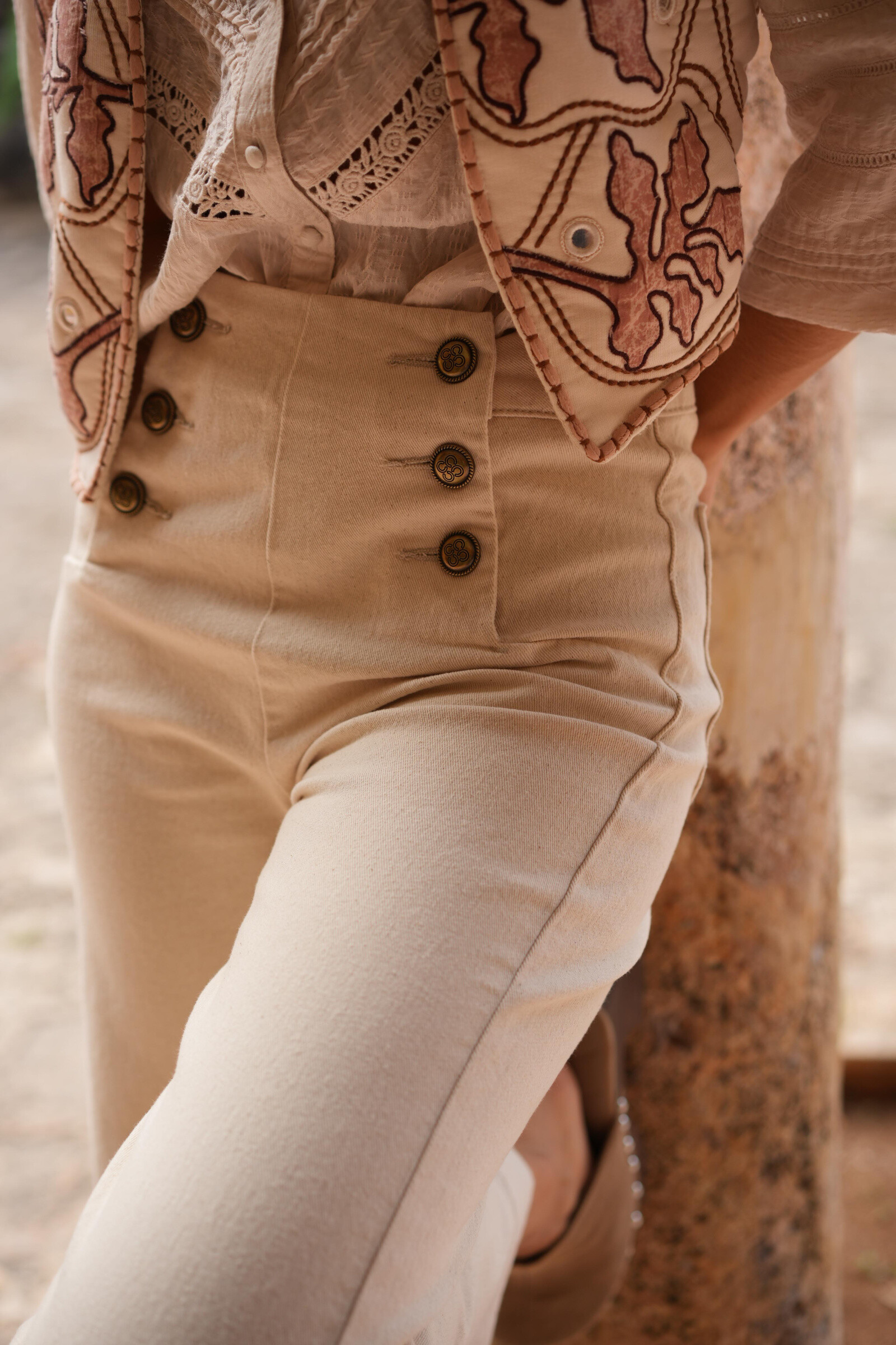 Weite Jeans - Vanille 2 - Miniaturansicht