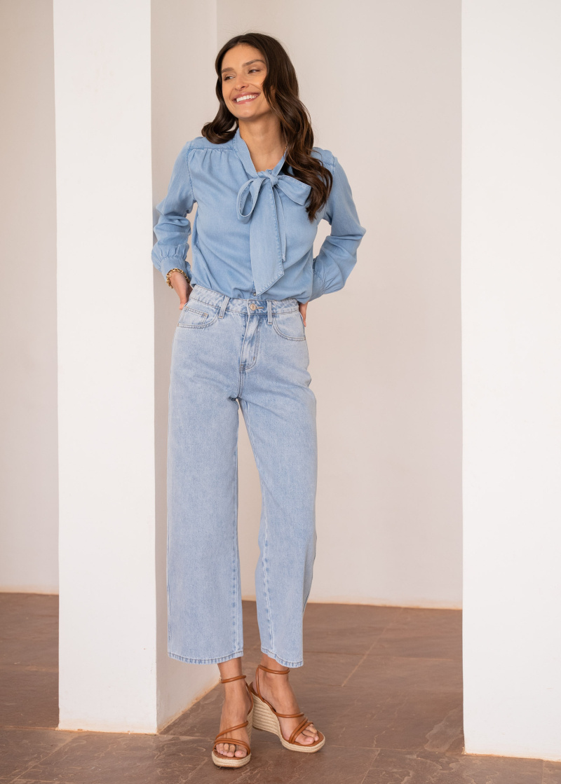 Taubenweite Jeans - Himmelblau - 1 - Großformat