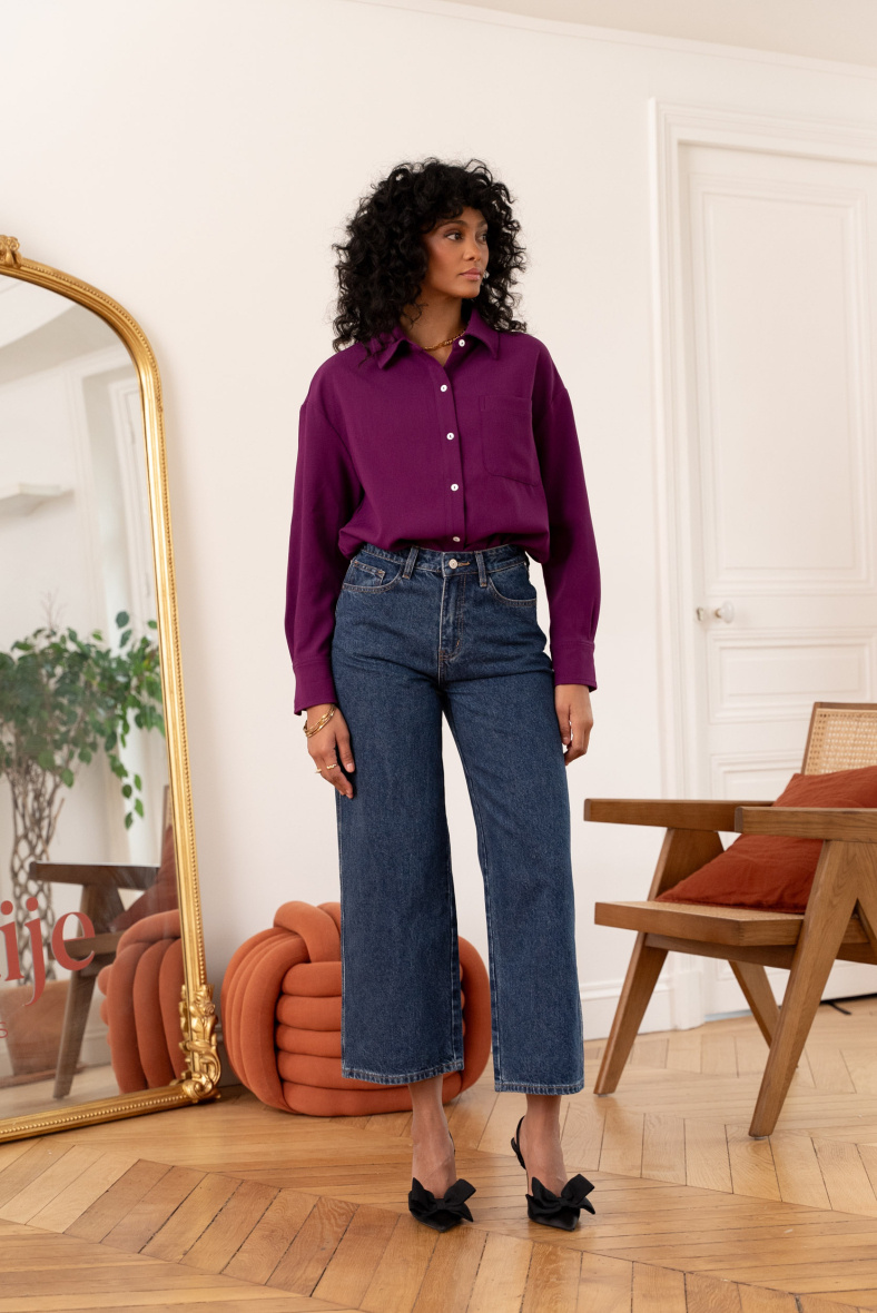 Mayorista ORAIJE PARIS - Vaqueros anchos paloma