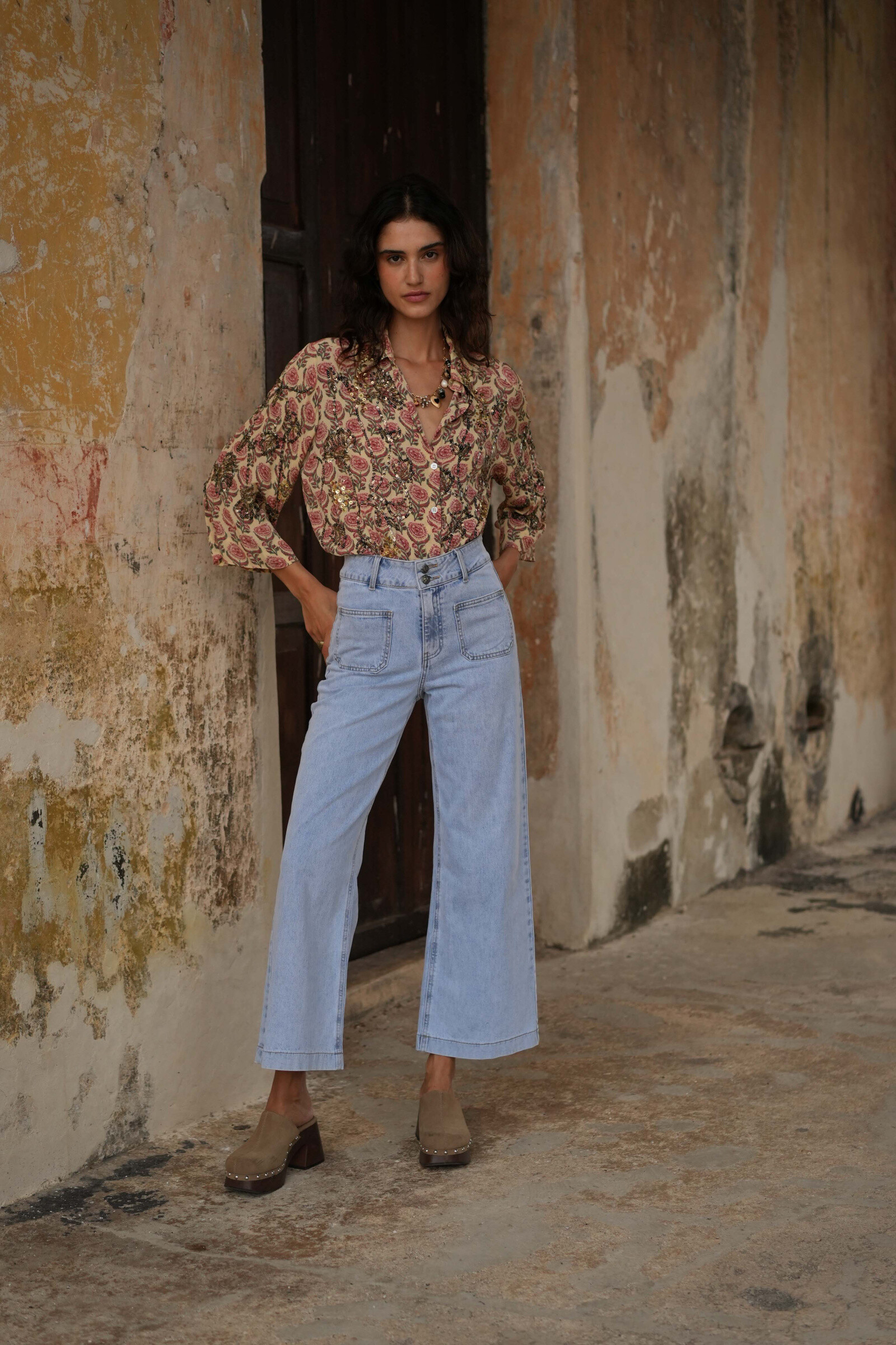 Mayorista ORAIJE PARIS - Jeans anchos violeta