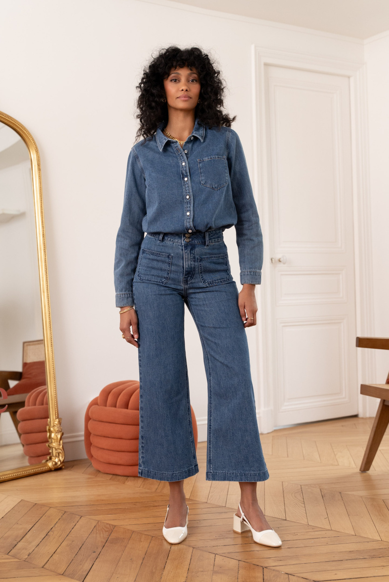 Mayorista ORAIJE PARIS - Jeans anchos violeta