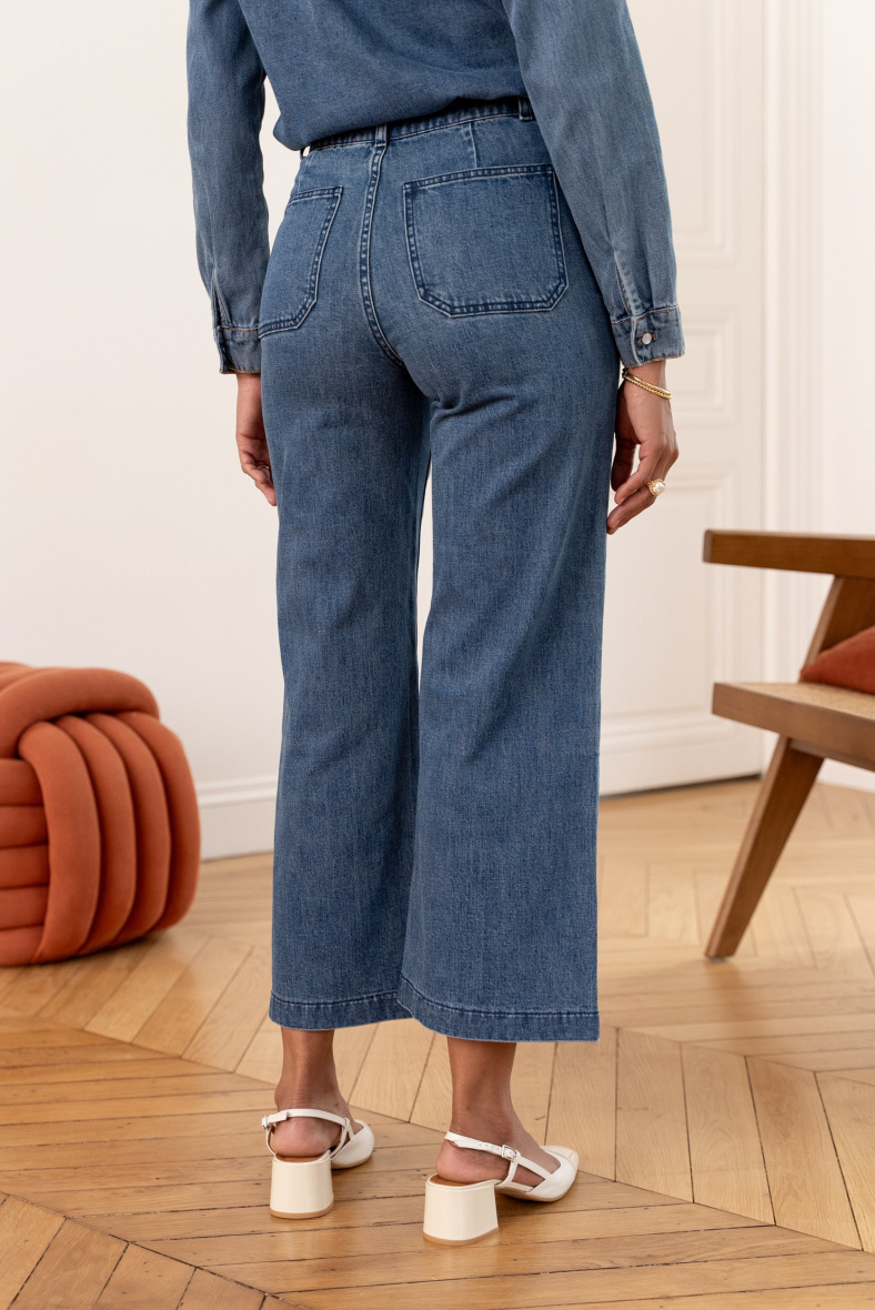 Violette Jeans mit weitem Bein - denim - 5 - Großformat