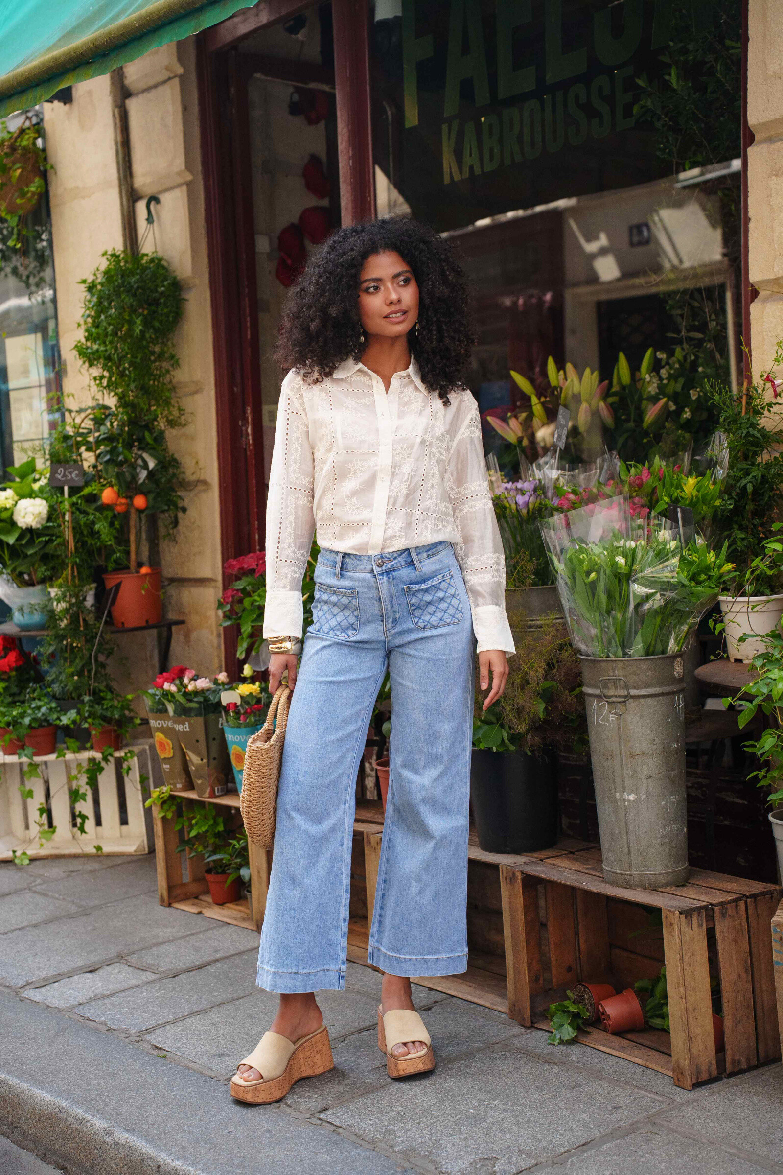 Grossista ORAIJE PARIS - Jeans a zampa Louise Petite