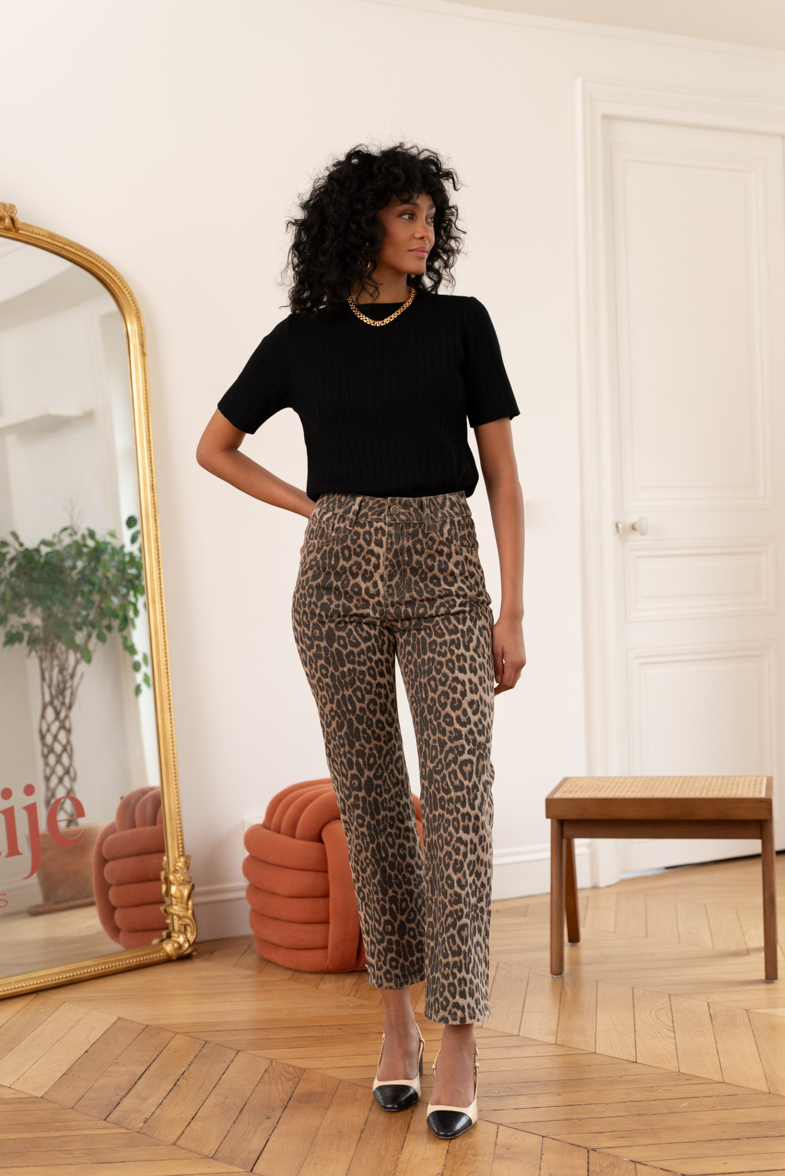 Grossiste ORAIJE PARIS - Jean Solange droit léopard