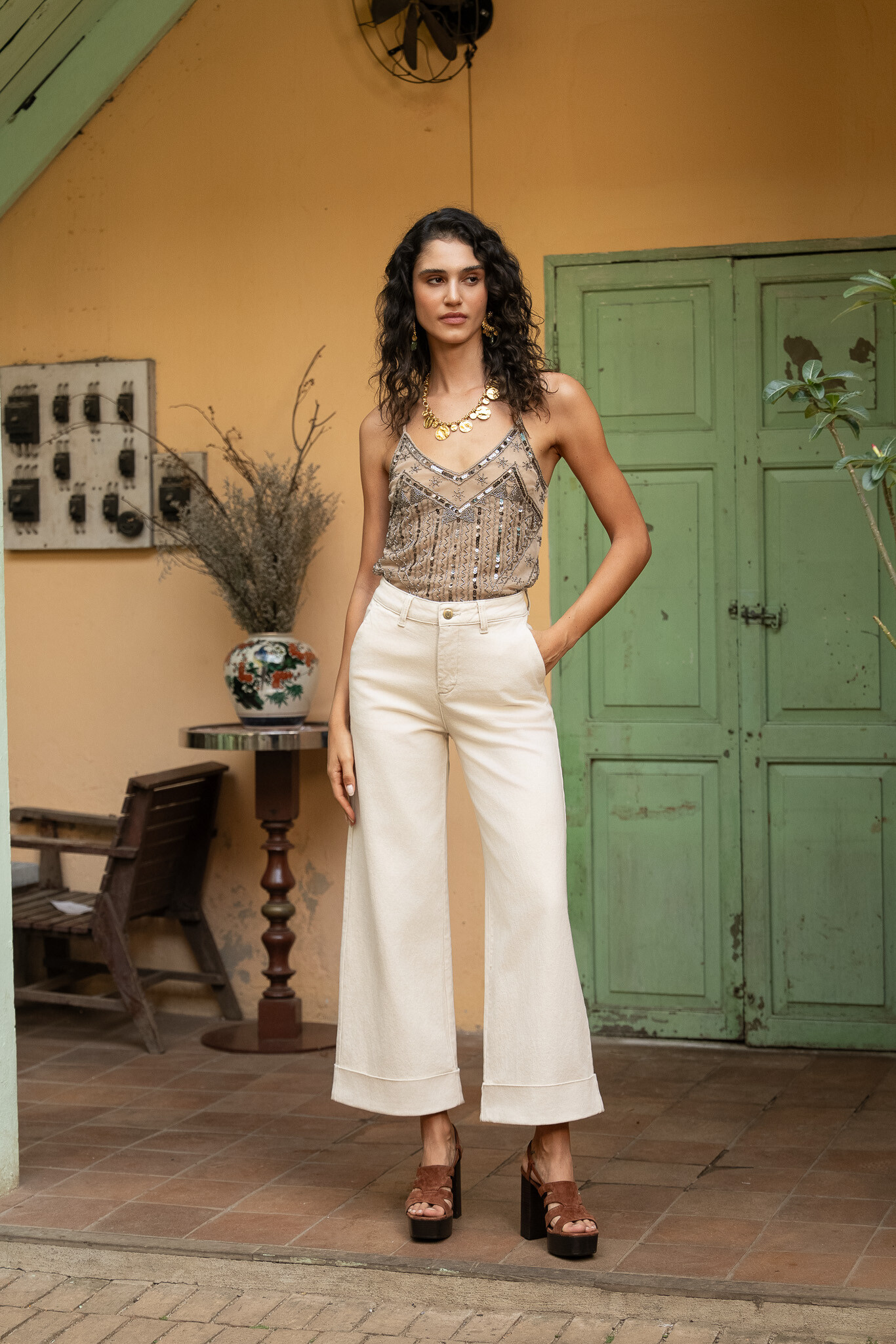 Grossiste ORAIJE PARIS - Jean wide Vichy