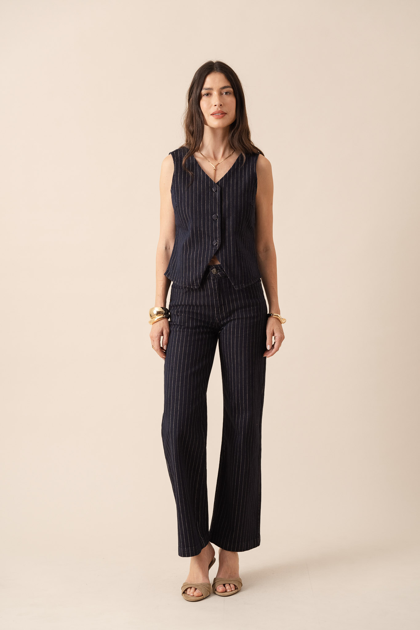 Grossiste ORAIJE PARIS - Jean slight flare Mona rayure