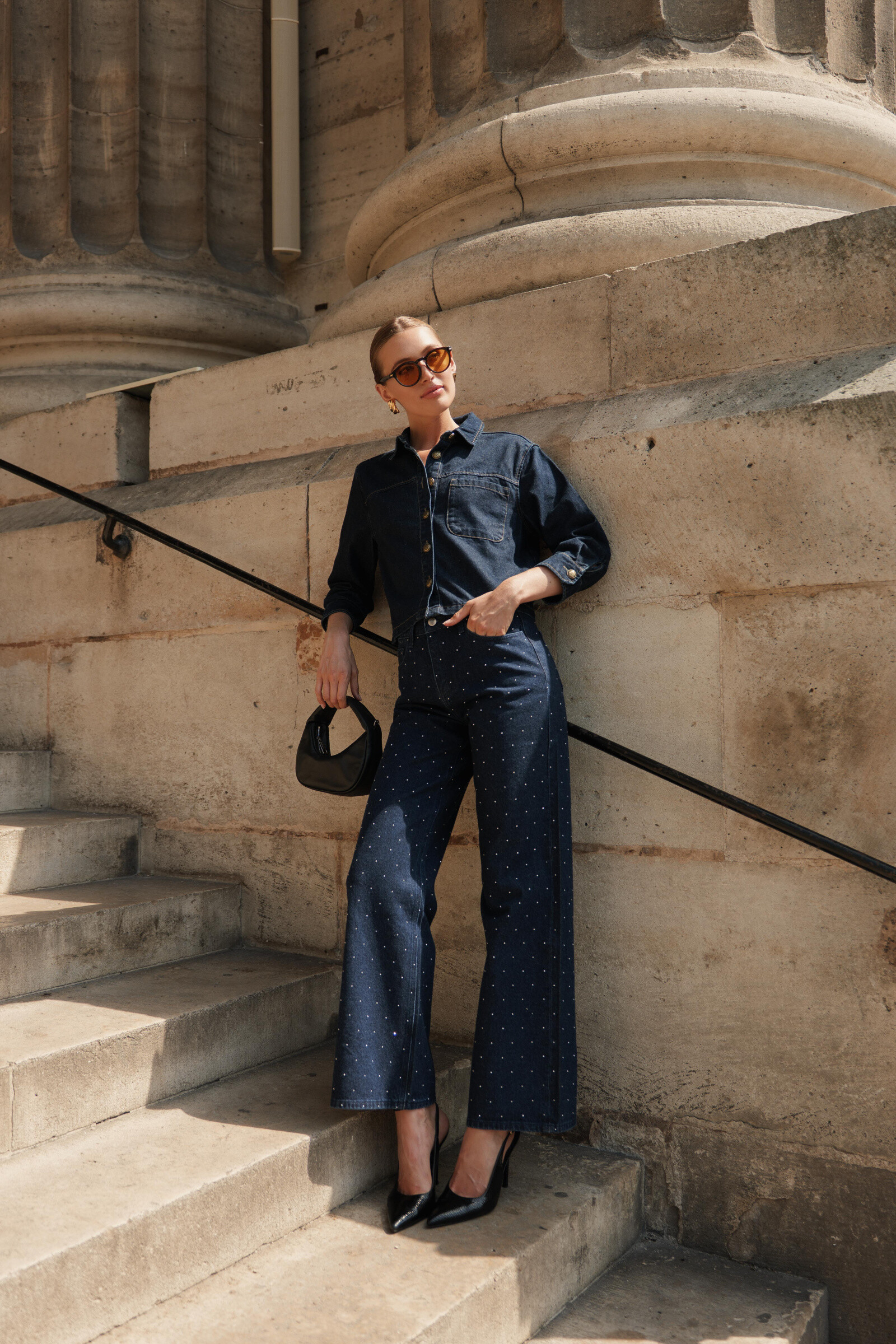 Jean à strass full length