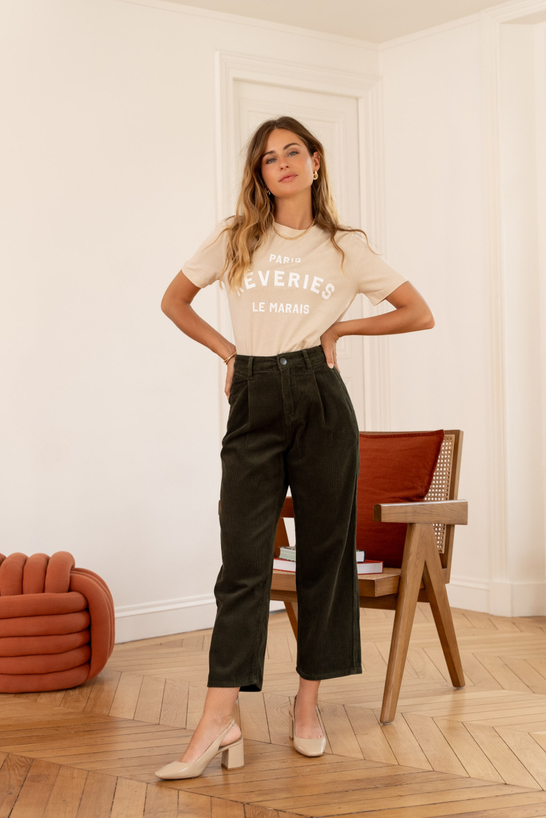 Mayorista ORAIJE PARIS - pantalones sueltos de terciopelo