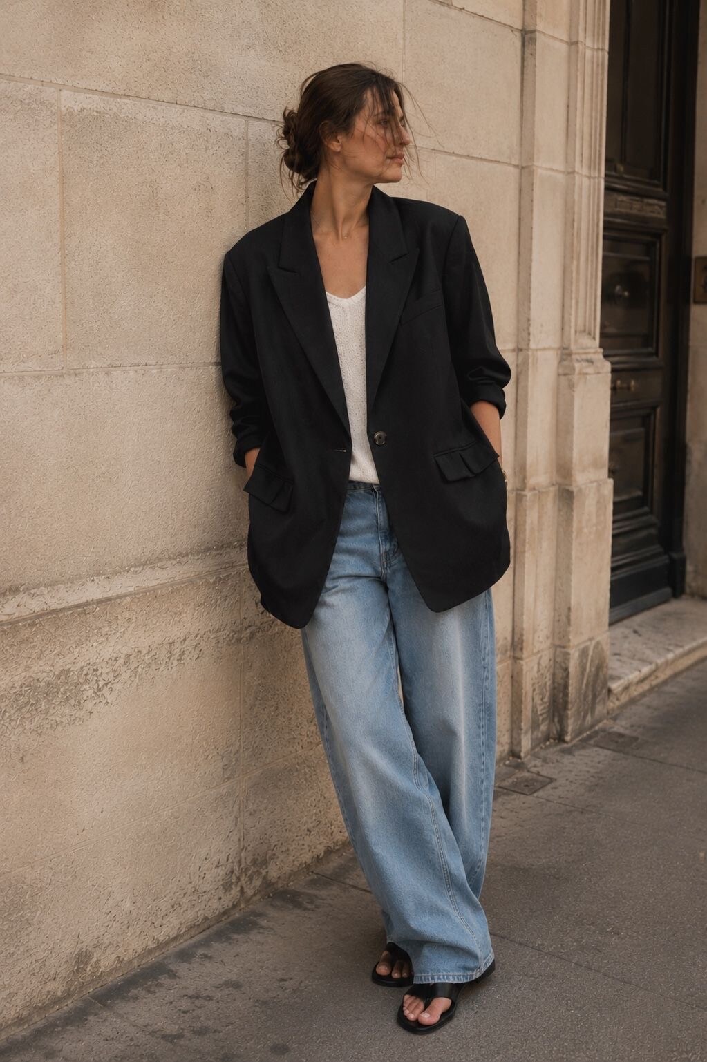 Wholesaler Orice - Oversized blazer with long sleeves