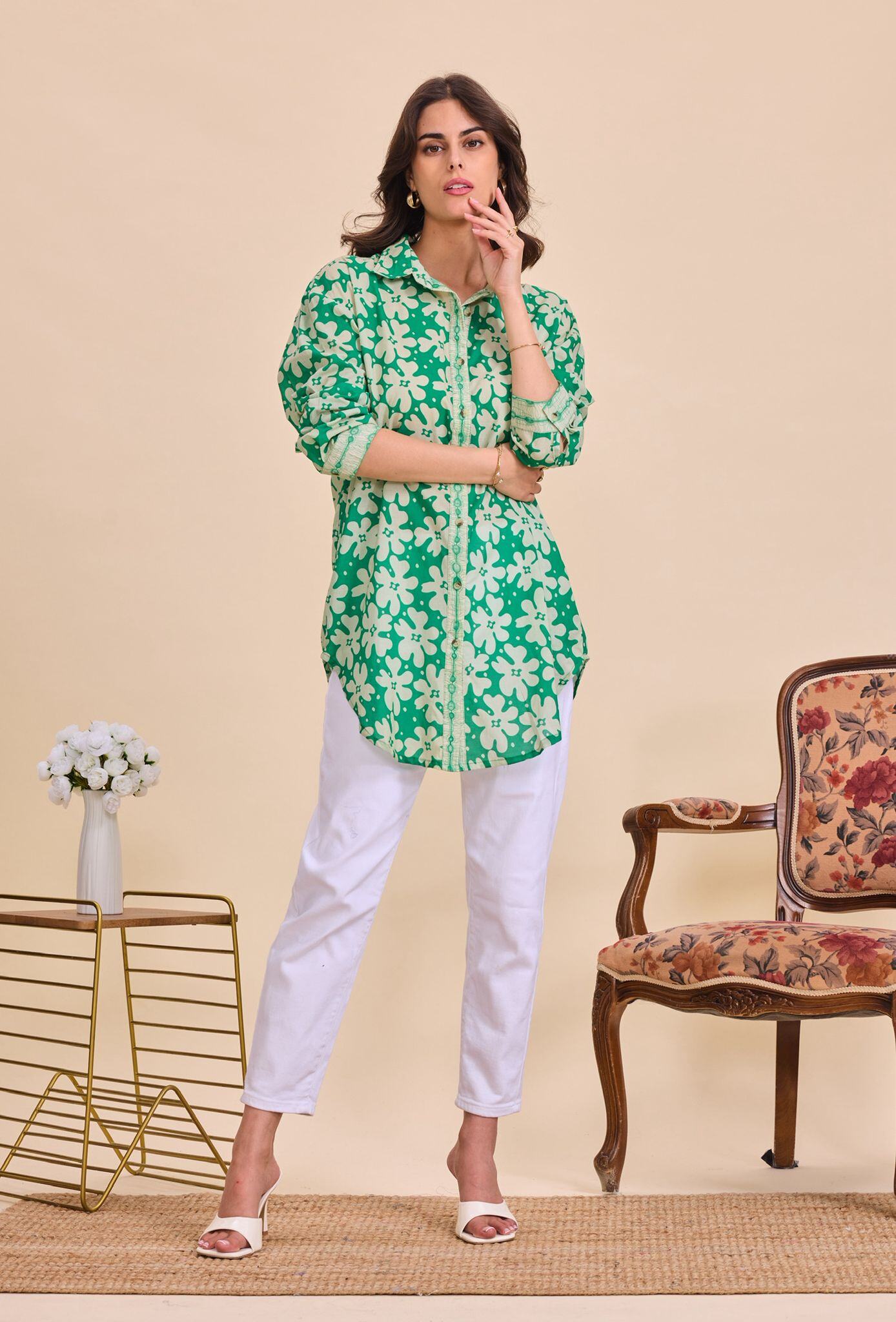 Grossista Orice - Camicia lunga boho in cotone