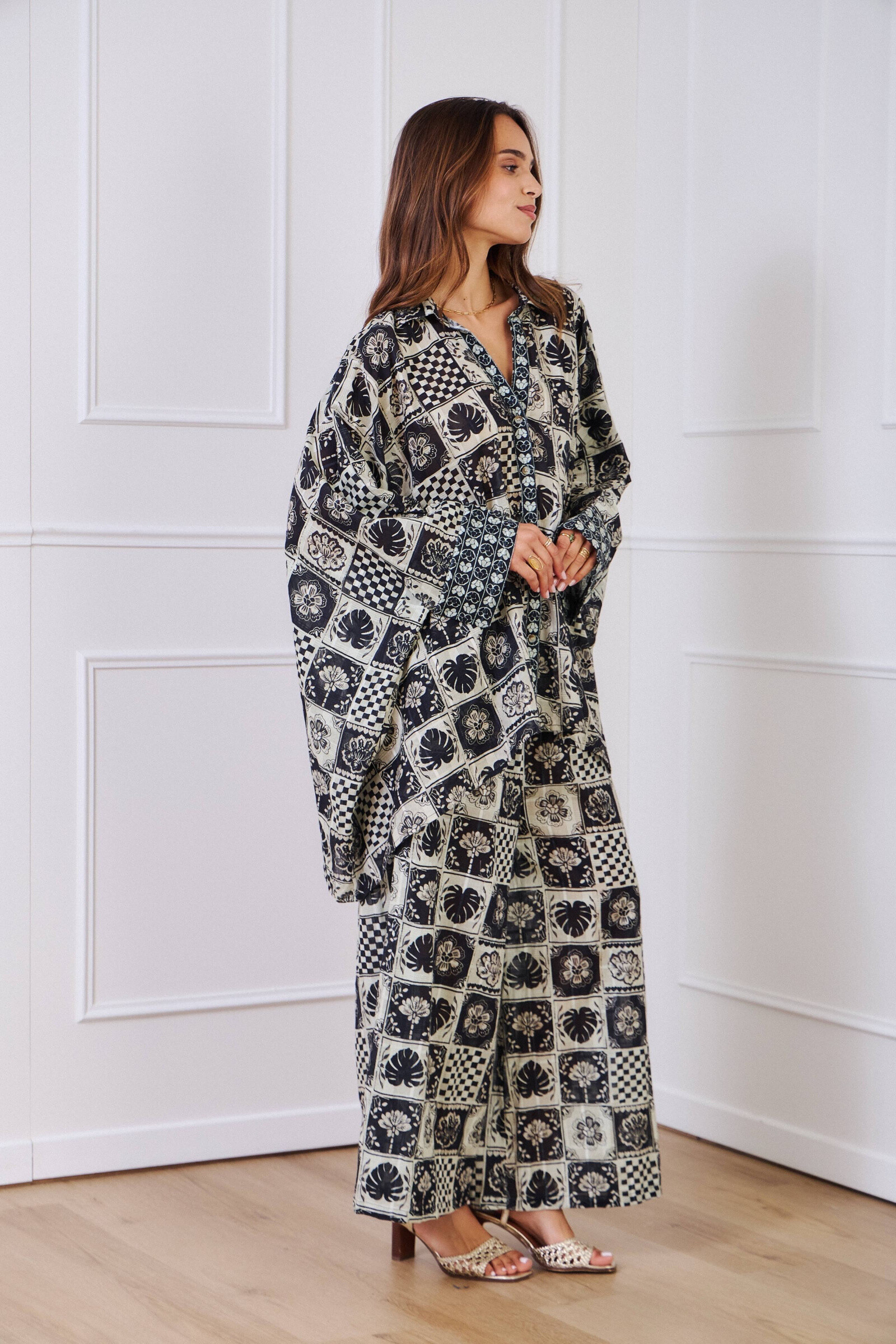 Grossiste Orice - Chemise style poncho en coton