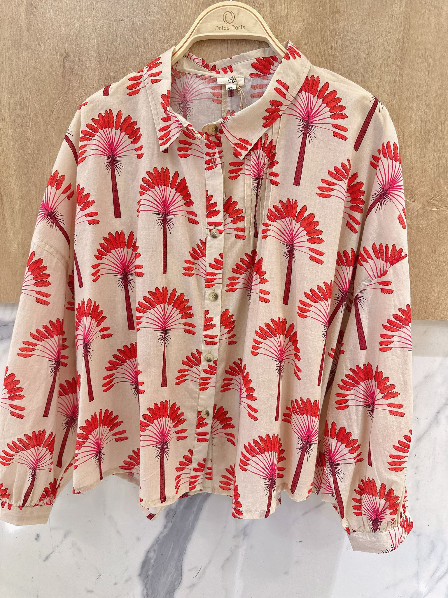 Wholesaler Orice - Indian printed cotton sleeve shirt